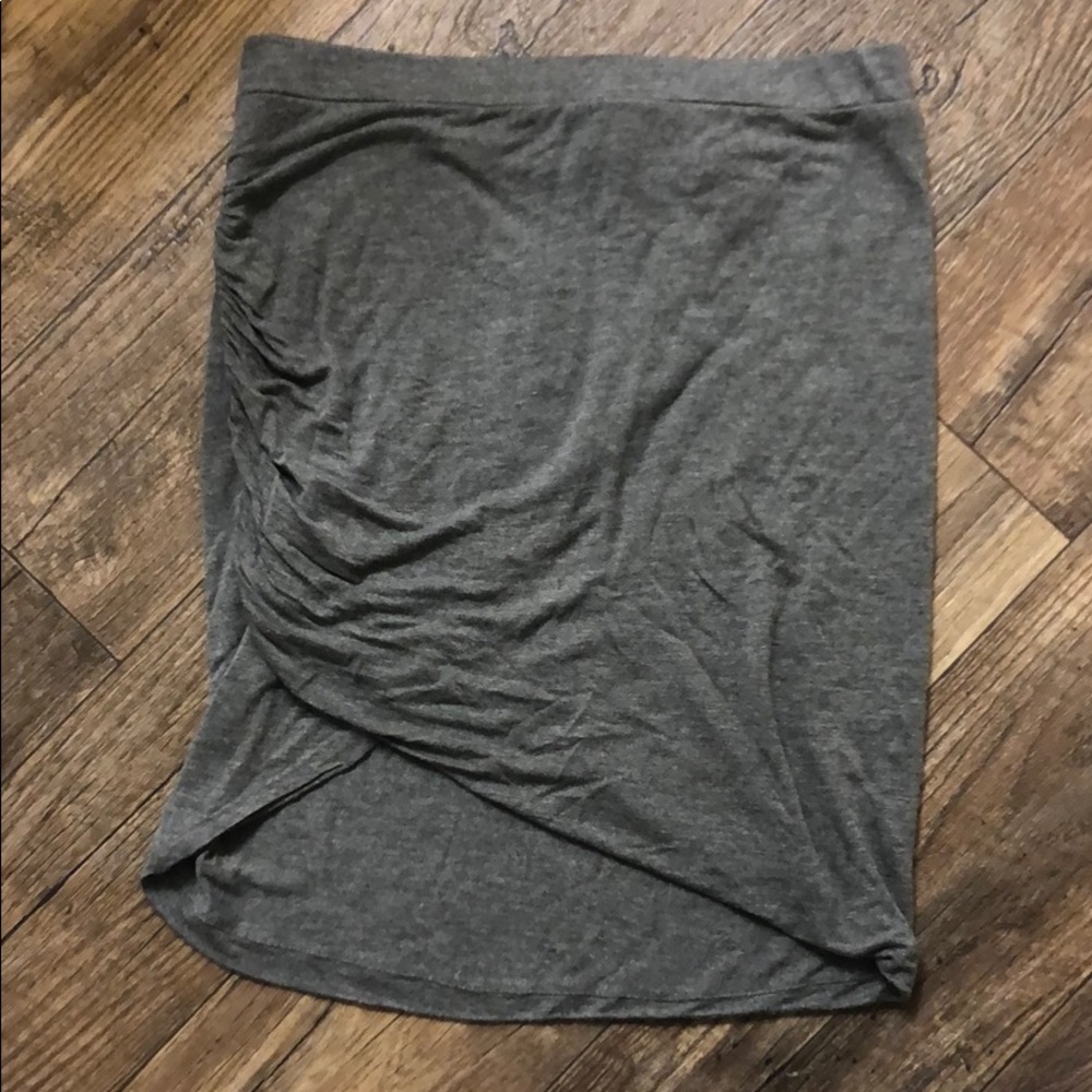 Grey Jersey Mini Skirt